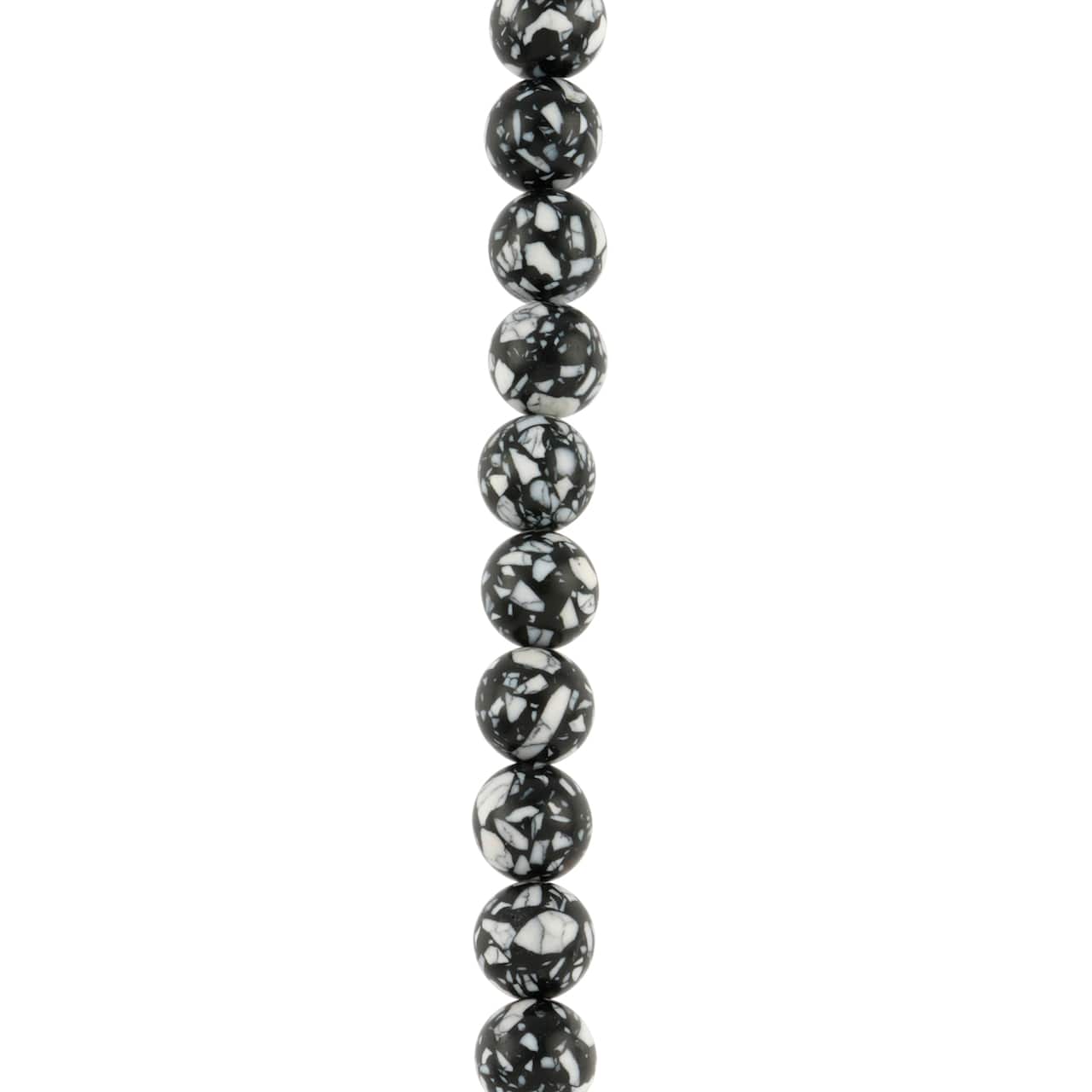 12 Packs: 18 ct. (216 total) Black & White Clay Round Beads, 10mm by Bead Landing™